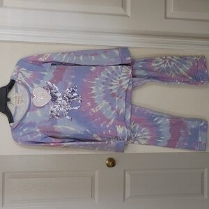 K#7 btween girls cold weather set with purple sequence size 8